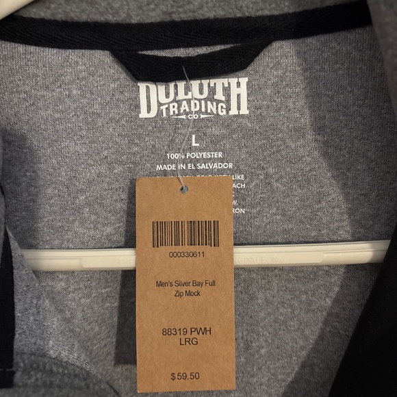 Duluth Men’s Zip Up Sweater Large Gray - Picture 3 of 3